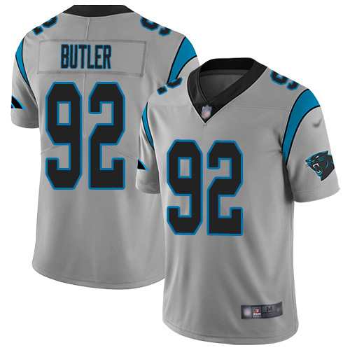 Carolina Panthers Limited Silver Youth Vernon Butler Jersey NFL Football #92 Inverted Legend
